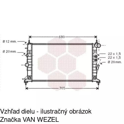 Chladiče vody POLCAR 551608-6 - obr. 4