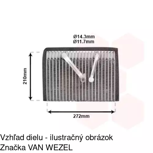 Výparník klimatizácie POLCAR 5516P8-2