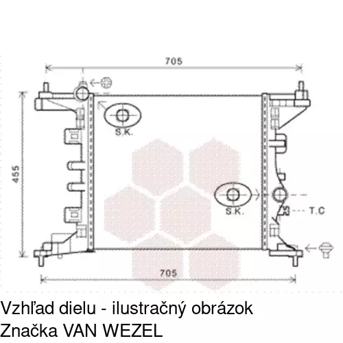 Chladiče vody POLCAR 5546084X - obr. 2