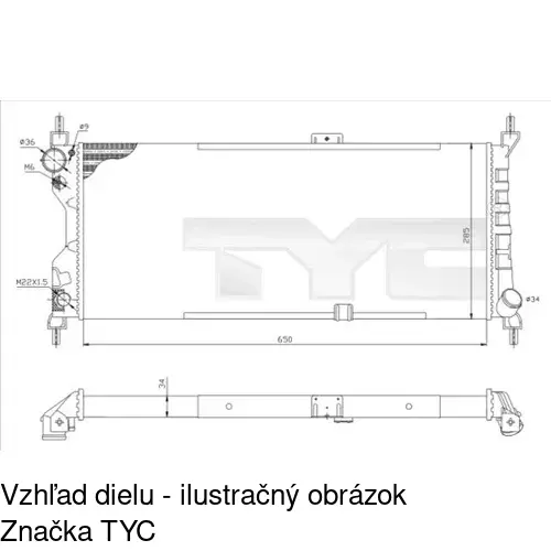 Chladiče vody POLCAR 555508A3