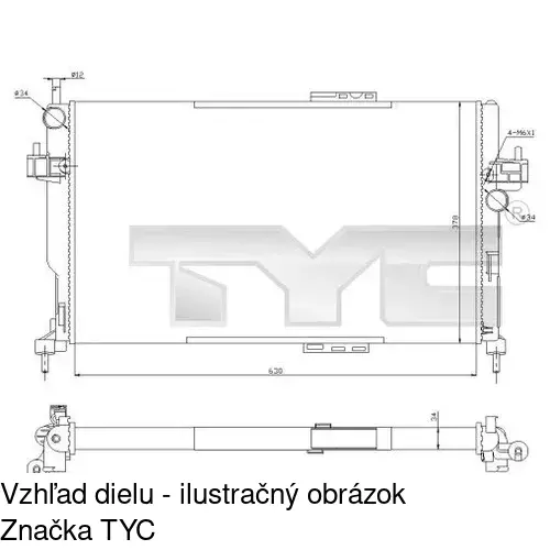 Chladiče vody POLCAR 555608-4