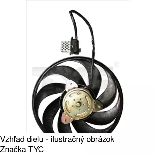 Ventilátor bez krytu / podpery POLCAR 555623U8