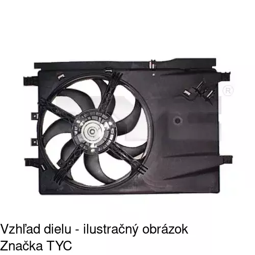 Ventilátor bez krytu / podpery POLCAR 555823U6