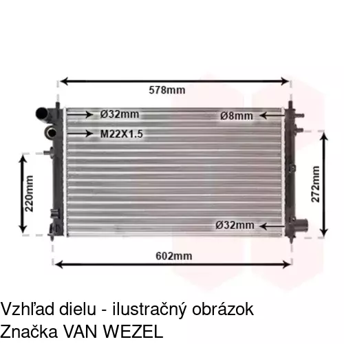 Chladiče vody POLCAR 570608-4