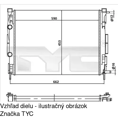 Chladiče vody POLCAR 6012083X