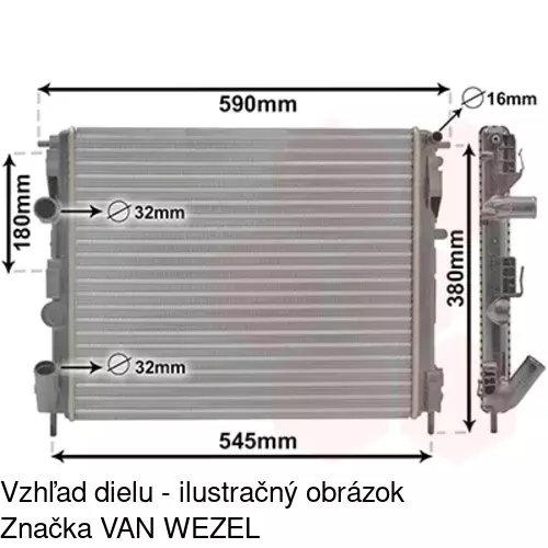 Chladiče vody POLCAR 601508A5 - obr. 5