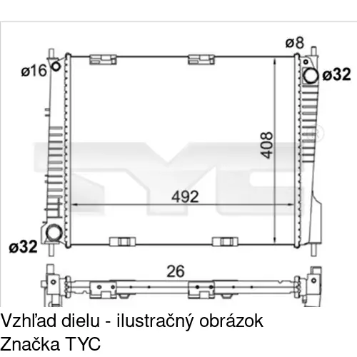 Chladiče vody POLCAR 605508-2