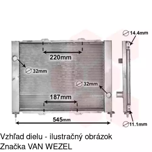 Chladiče vody POLCAR 605608-3 - obr. 2