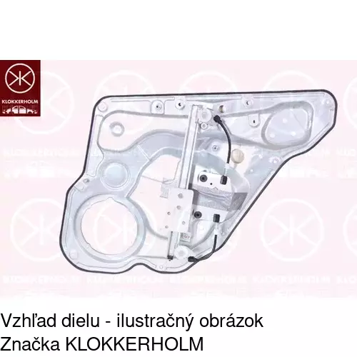 Mechanizmus sťahovania okna elektrický bez motora POLCAR 6722PSG4