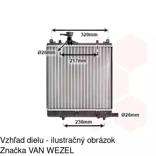 Chladiče vody POLCAR 7405081K - obr. 2