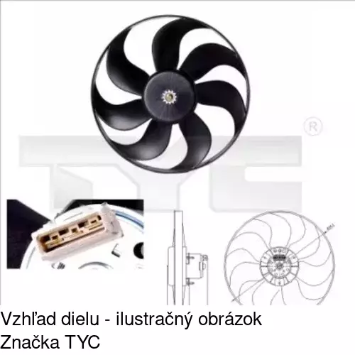 Ventilátor bez krytu / podpery POLCAR 952423U4 - obr. 3