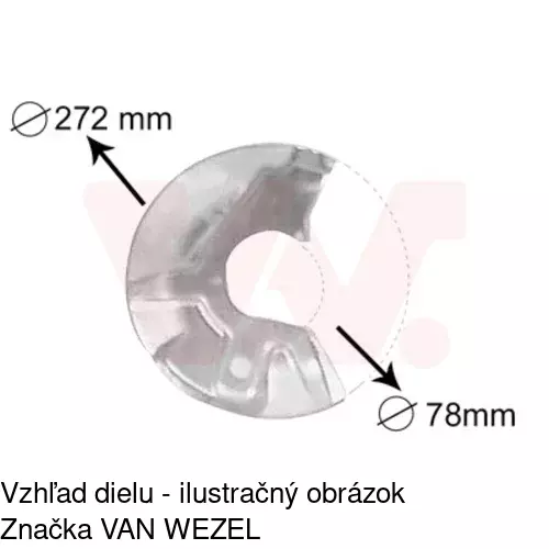 Brzdovy štít POLCAR 9524OT-1 - obr. 2