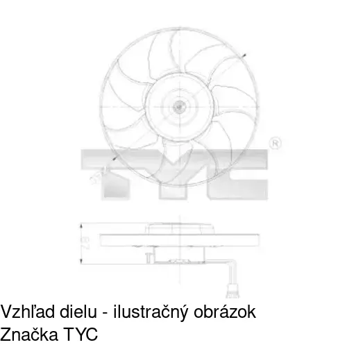 Ventilátor bez krytu / podpery 956623U7 /POLCAR/