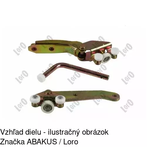 Vozík - kolieska pant posuvných dverí POLCAR 9567Z-72 - obr. 2