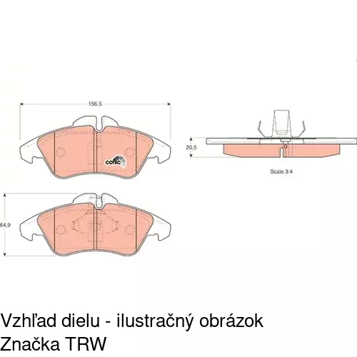 Brzdové dosky POLCAR S70-0008 - obr. 5