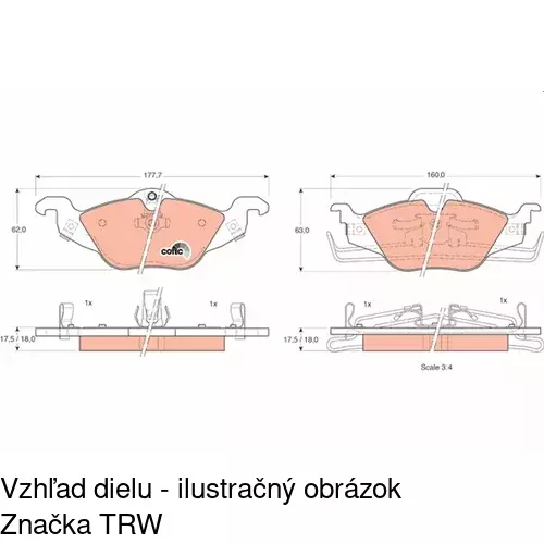 Brzdové dosky POLCAR S70-0021 - obr. 4