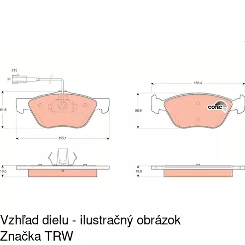 Brzdové dosky POLCAR S70-0051