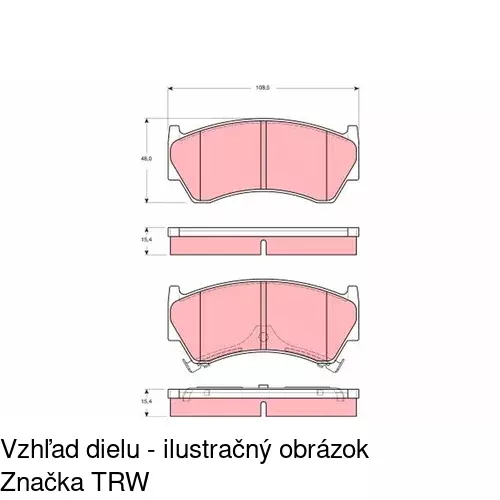 Brzdové dosky POLCAR S70-0102 - obr. 1