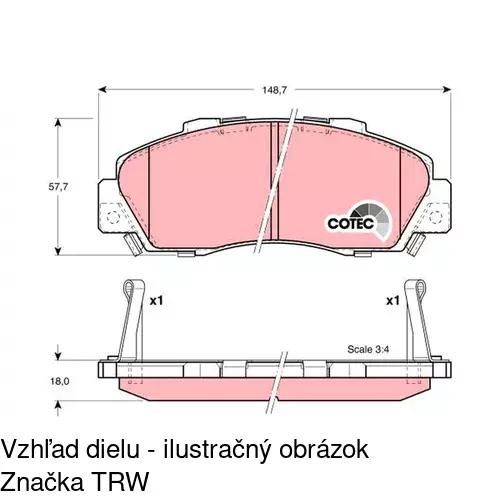 Brzdové dosky S70-0158 /POLCAR/ - obr. 5