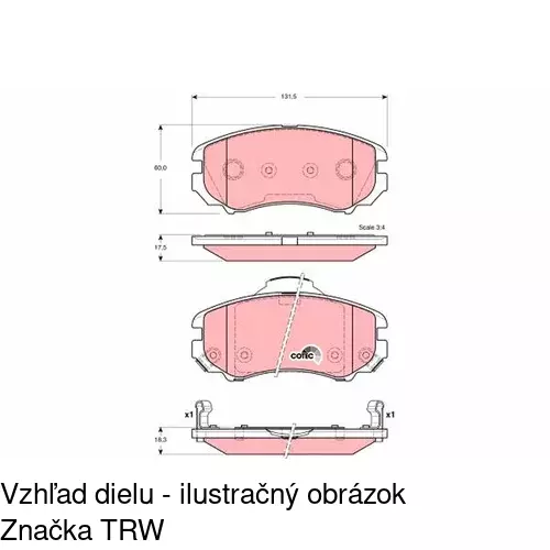 Brzdové dosky POLCAR S70-0206 - obr. 4