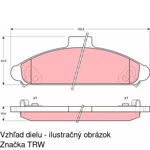 Brzdové dosky POLCAR S70-0233 - obr. 2