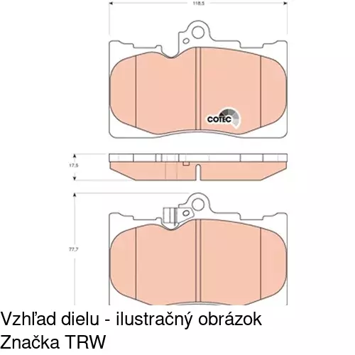 Brzdové dosky POLCAR S70-0241 - obr. 4