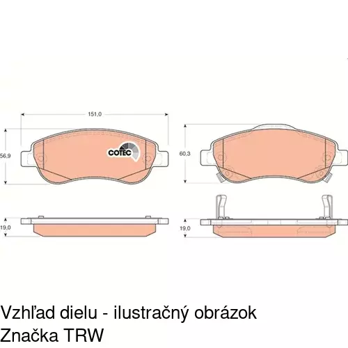 Brzdové dosky POLCAR S70-0262 - obr. 3