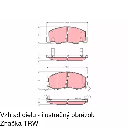 Brzdové dosky POLCAR S70-0283 - obr. 5