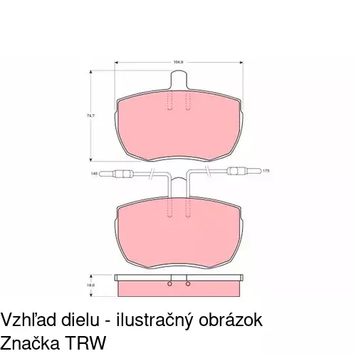 Brzdové dosky POLCAR S70-0302 - obr. 5