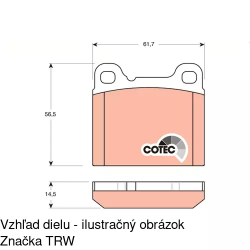 Brzdové dosky POLCAR S70-0306 - obr. 2