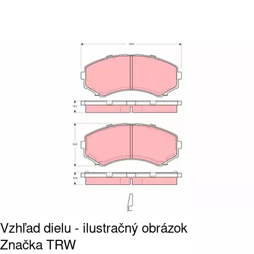 Brzdové dosky POLCAR S70-0329 - obr. 2