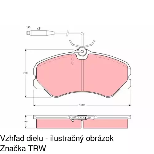 Brzdové dosky POLCAR S70-0334 - obr. 3