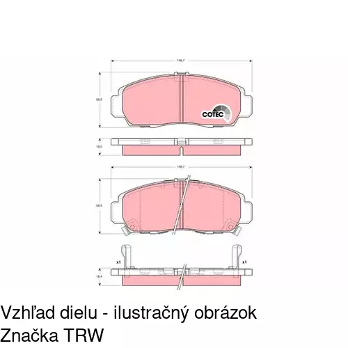 Brzdové dosky POLCAR S70-0340 - obr. 3