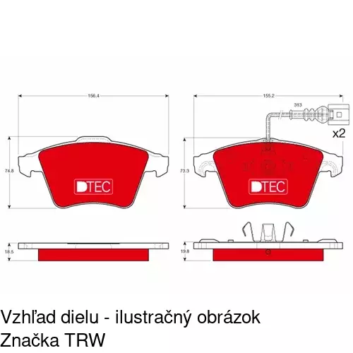 Brzdové dosky POLCAR S70-0412 - obr. 5