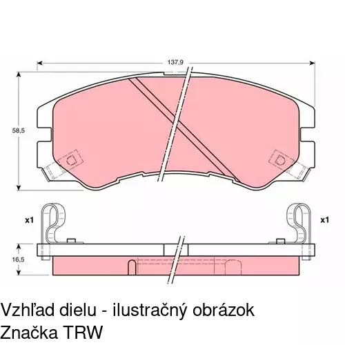 Brzdové dosky POLCAR S70-0417 - obr. 1