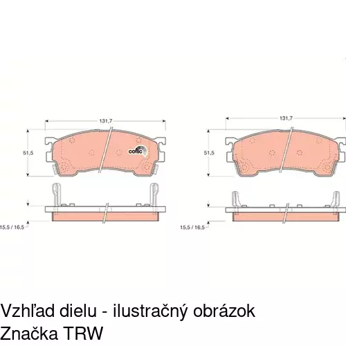 Brzdové dosky POLCAR S70-0427 - obr. 4