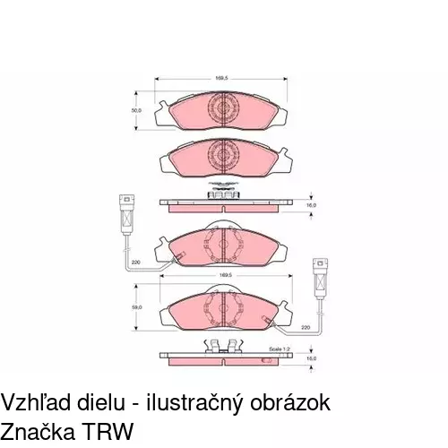 Brzdové dosky POLCAR S70-0458 - obr. 5