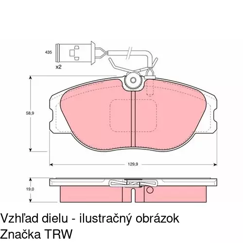 Brzdové dosky POLCAR S70-0468 - obr. 2