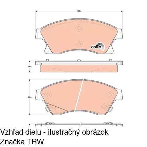 Brzdové dosky POLCAR S70-0545 - obr. 4