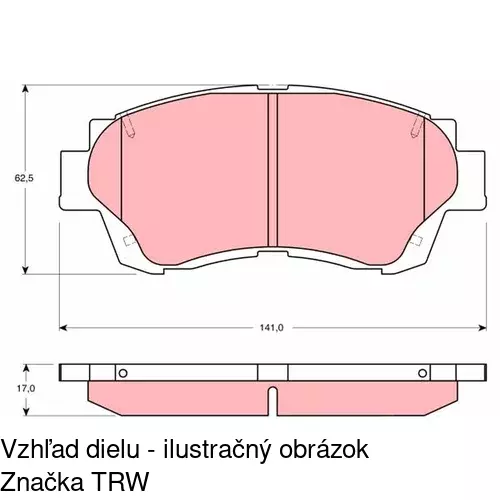 Brzdové dosky POLCAR S70-0556 - obr. 3