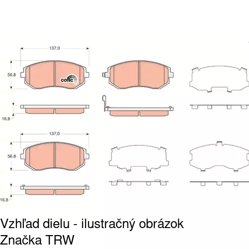 Brzdové dosky POLCAR S70-0601 - obr. 3