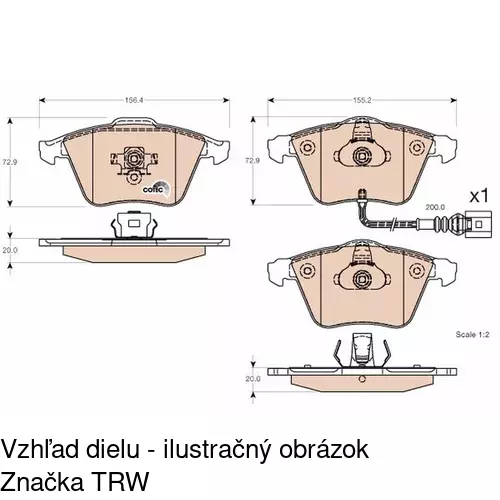 Brzdové dosky POLCAR S70-0602 - obr. 3