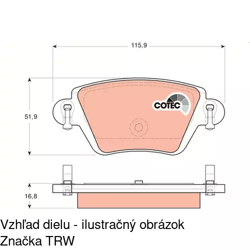 Brzdové dosky POLCAR S70-1055 - obr. 5