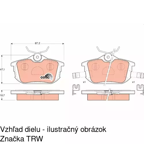 Brzdové dosky POLCAR S70-1058 - obr. 5