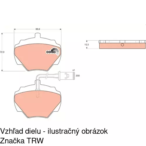 Brzdové dosky POLCAR S70-1239 - obr. 2