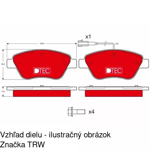 Brzdové dosky POLCAR S70-1359 - obr. 5