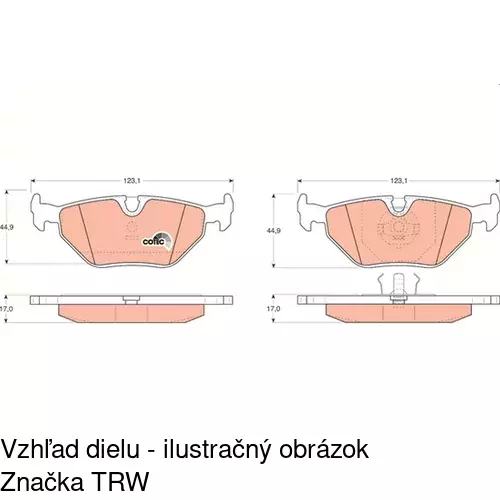 Brzdové dosky POLCAR S70-1370 - obr. 3