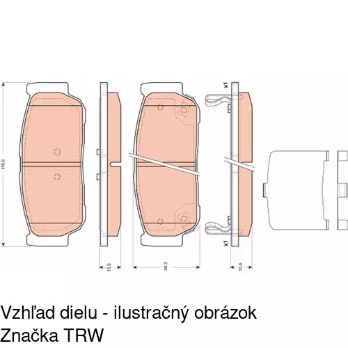 Brzdové dosky POLCAR S70-1570 - obr. 3