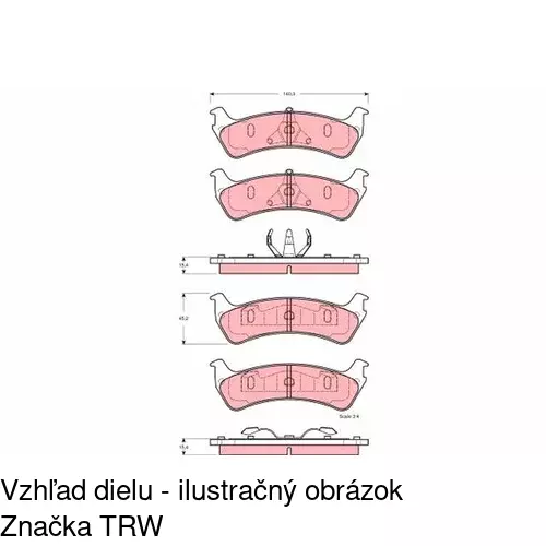 Brzdové dosky POLCAR S70-1577 - obr. 1