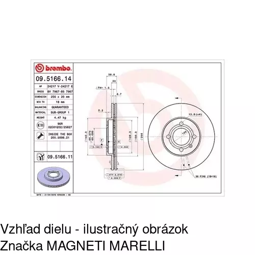 Brzdový kotúč POLCAR S71-0020 - obr. 5